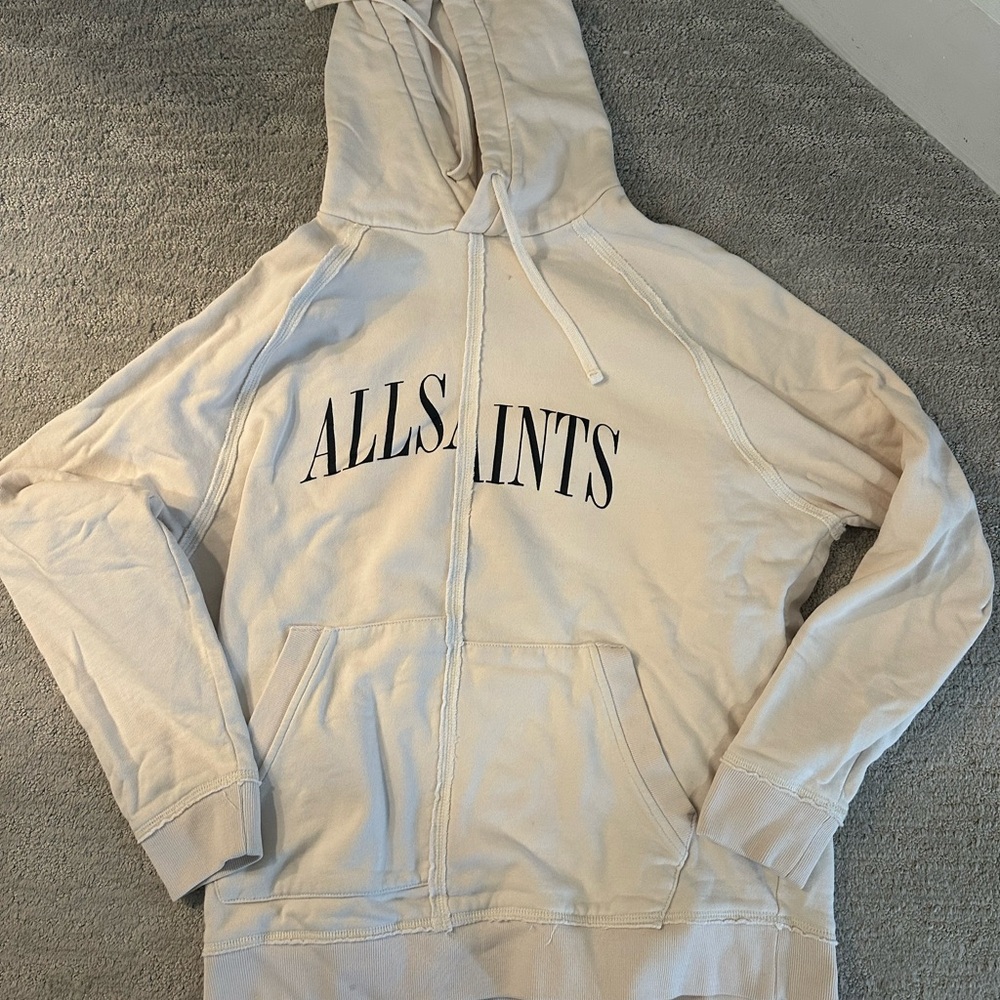 All Saints Off-White Casual Hoodie